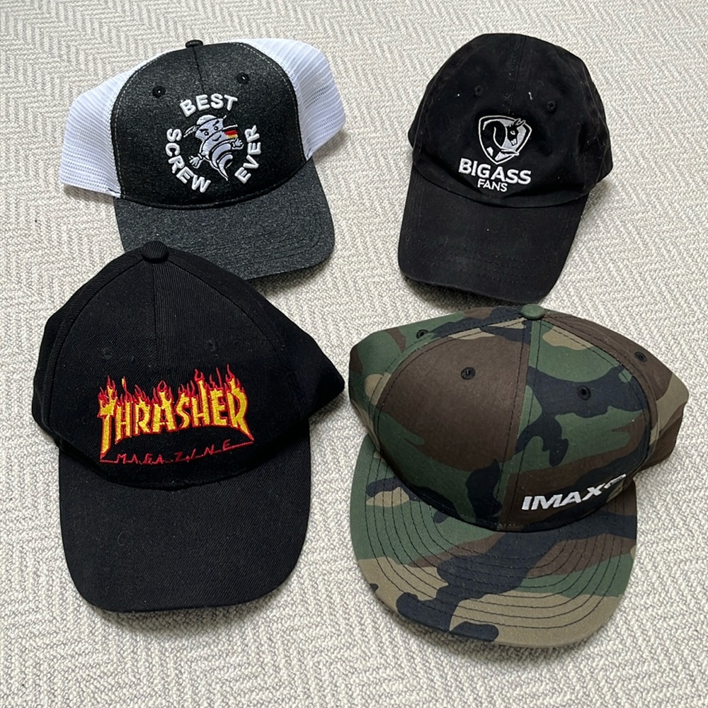 Bundle of 4 Baseball Hats